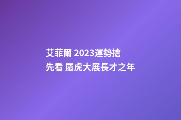 艾菲爾 2023運勢搶先看 屬虎大展長才之年